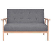 Divano a 2 Posti-Sofa 2 Posti in Tessuto Grigio Scuro 584150