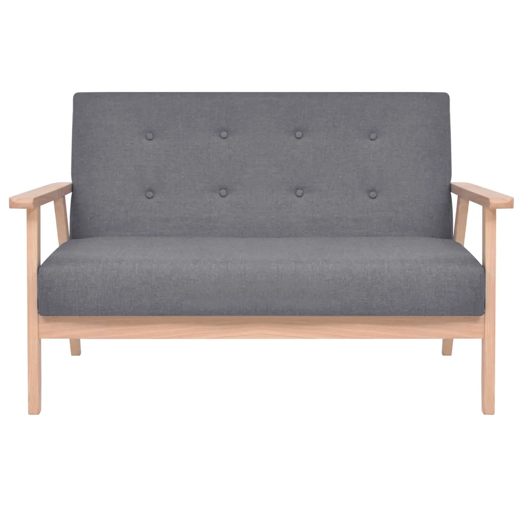 Divano a 2 Posti-Sofa 2 Posti in Tessuto Grigio Scuro 584150