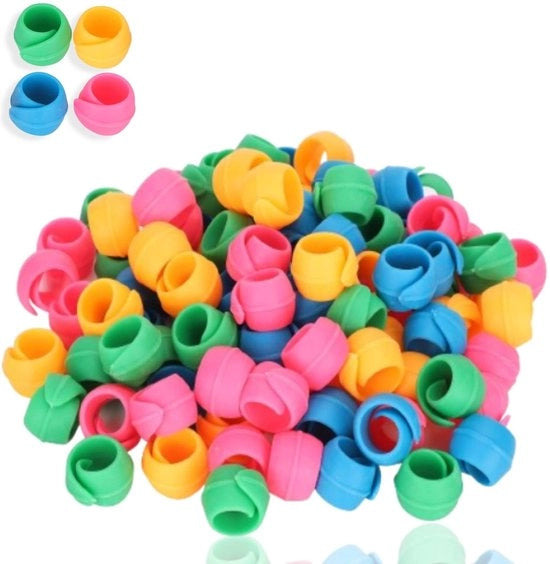 Organizzatore di Cavi a 100 pezzi - Huggers in Silicone - Salvagenti di Cavi - Prevenzione dei Nodi di Cavo - Facile da Utilizzare - Duraturo e Riciclabile - Organizzatore di Cavi