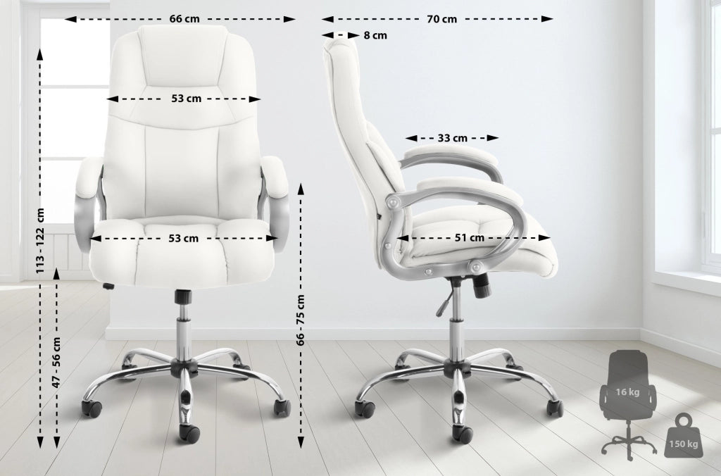 Poltrona Ufficio in Similpelle APOLL XL bianco