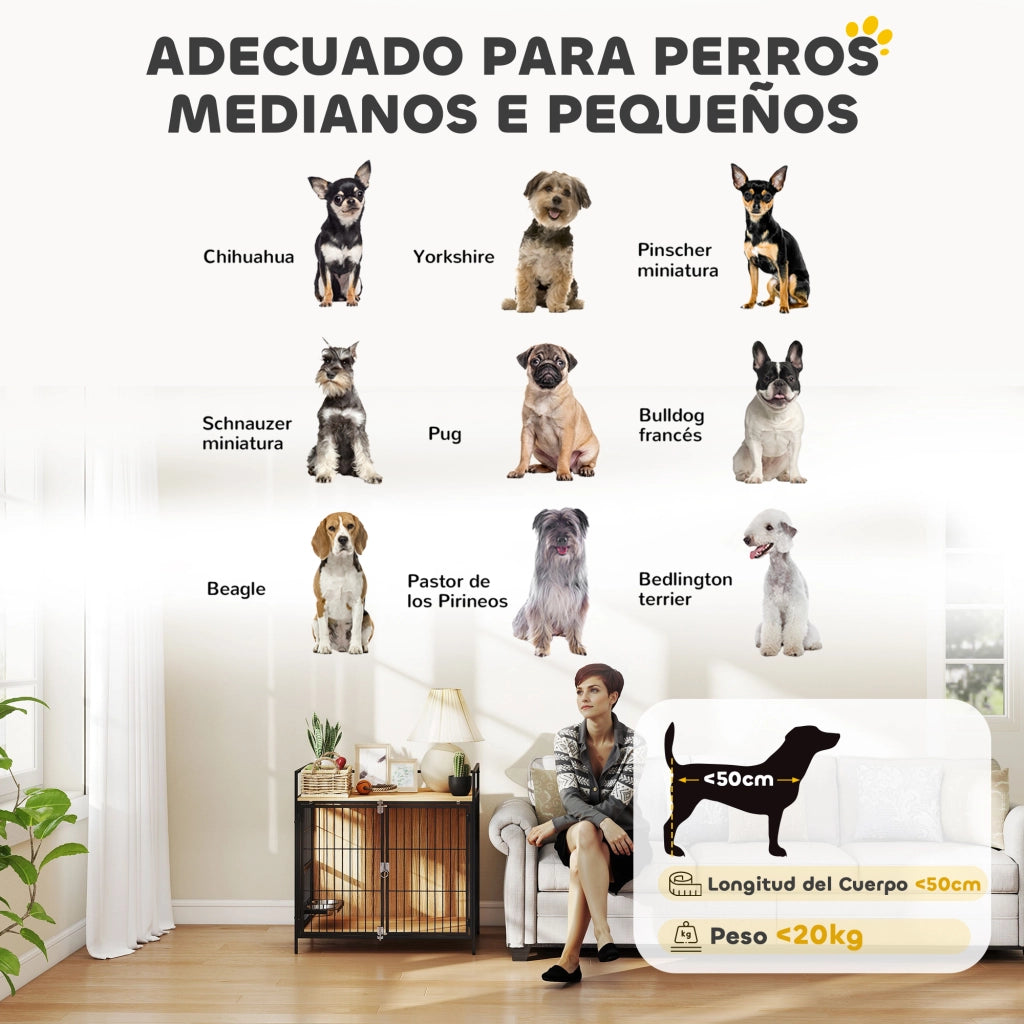 Tavolino Moderno per Cani ¨C Zephmum ¨C Legno Rovere 80x56x76,5 cm