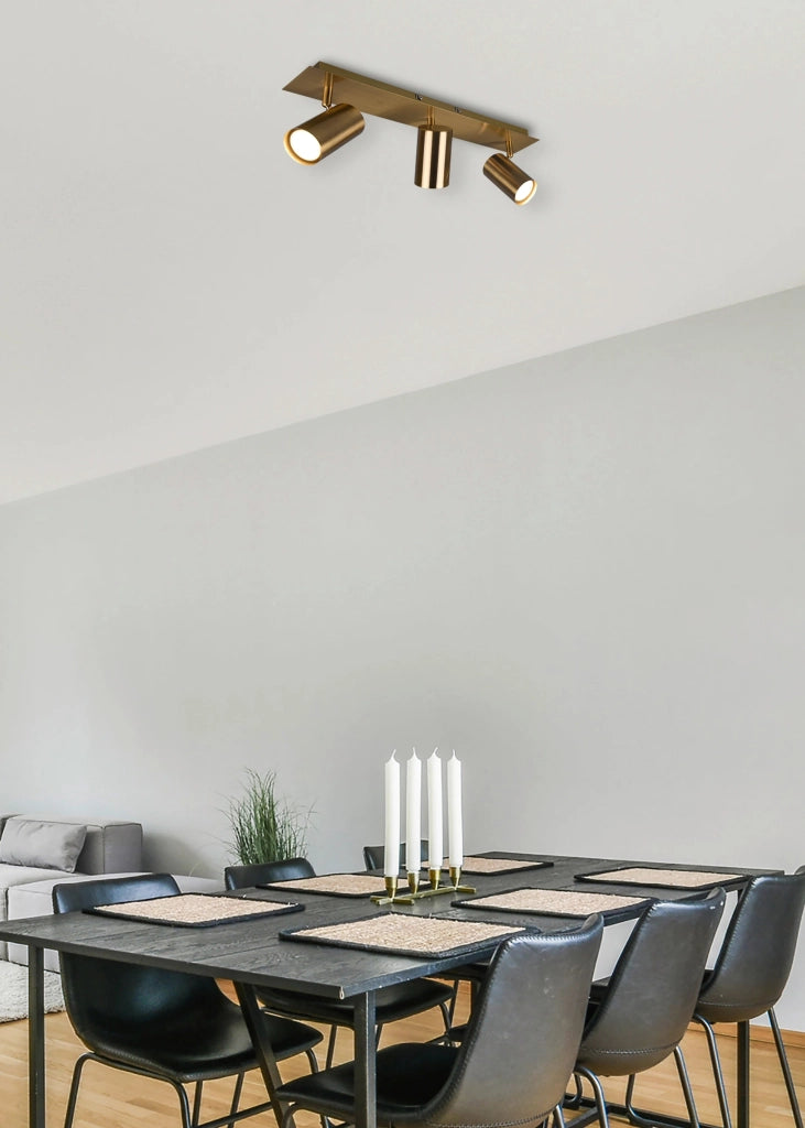 Spot da Interno a Led in Metallo Ottone Antico