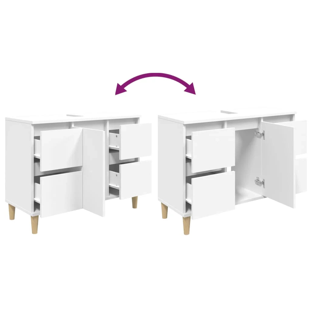 Mobile lavabo/lavabo 80 x 33 x 60 cm in legno laccato bianco 02_0006807