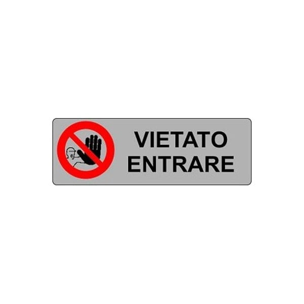 ETICHETTA 'VIETATO ENTRARE' 15x15 cm - 10 pezzi
