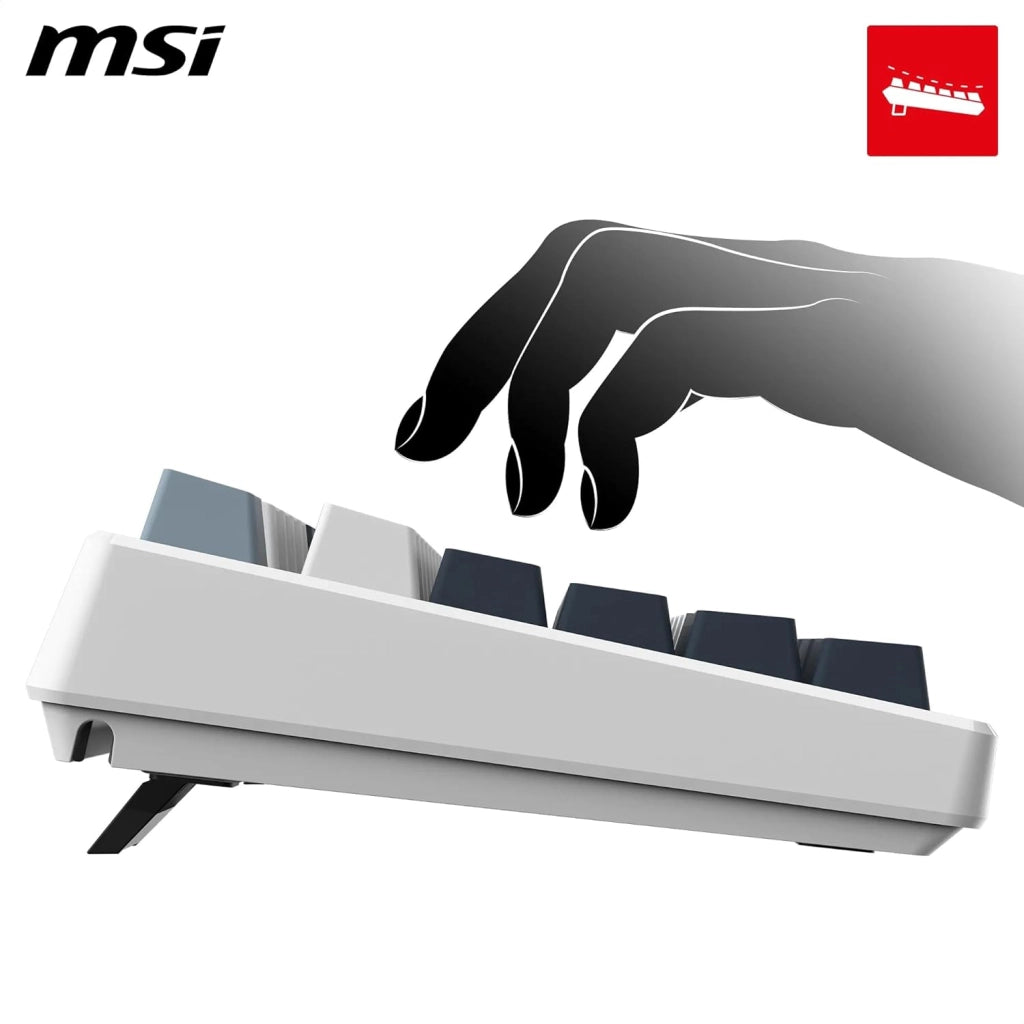 Forge GK600 TKL Wireless Sky FR - Tastiera AZERTY meccanica a switches lineari, tasti PBT stampati Sublimazione, base antiscivolo, LED RGB, USB 2.0, Bluetooth, 2.4 GHz - Tenkeyless