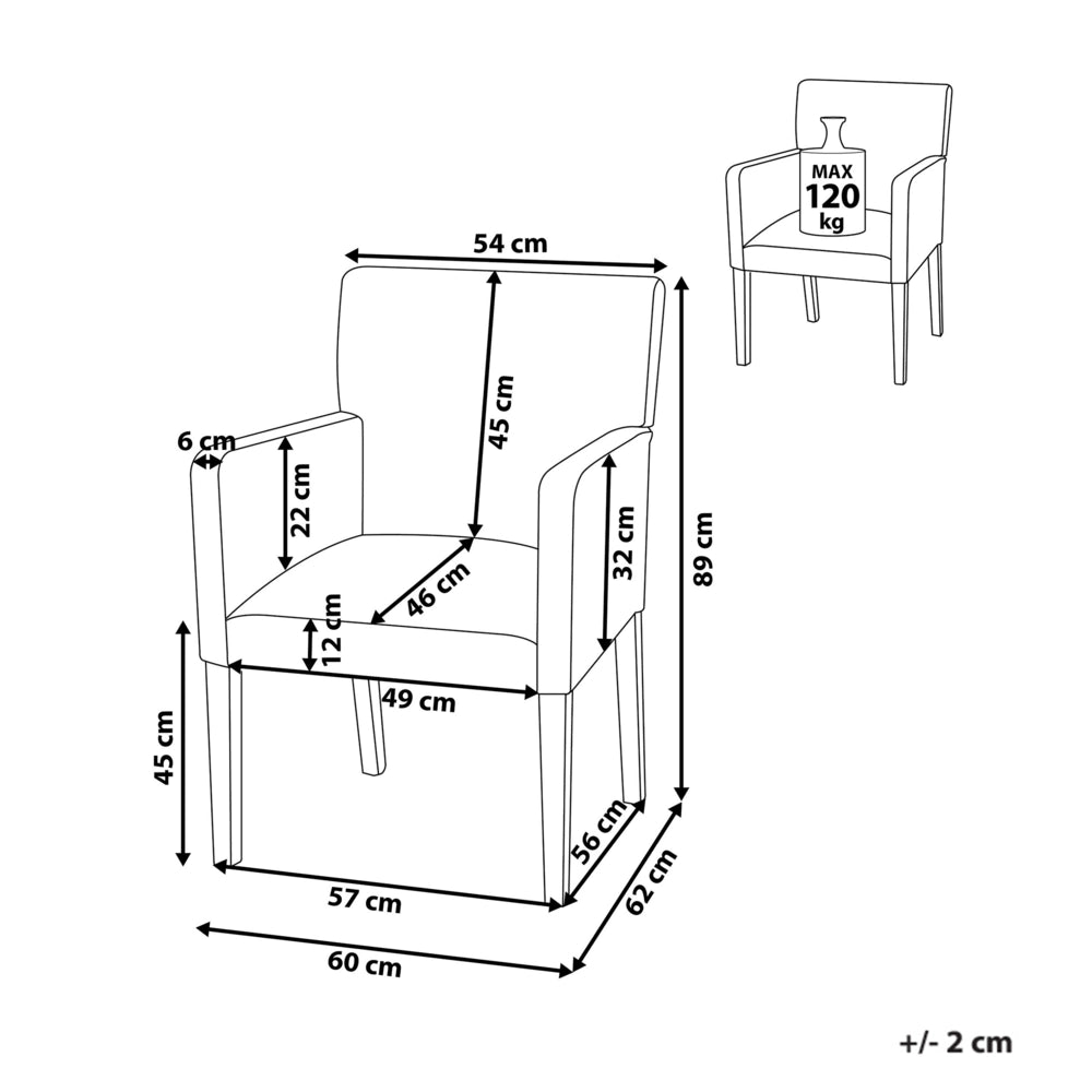 Sedia da pranzo Rivestimento in tessuto Nero Gambe in legno Seduta elegante con braccioli