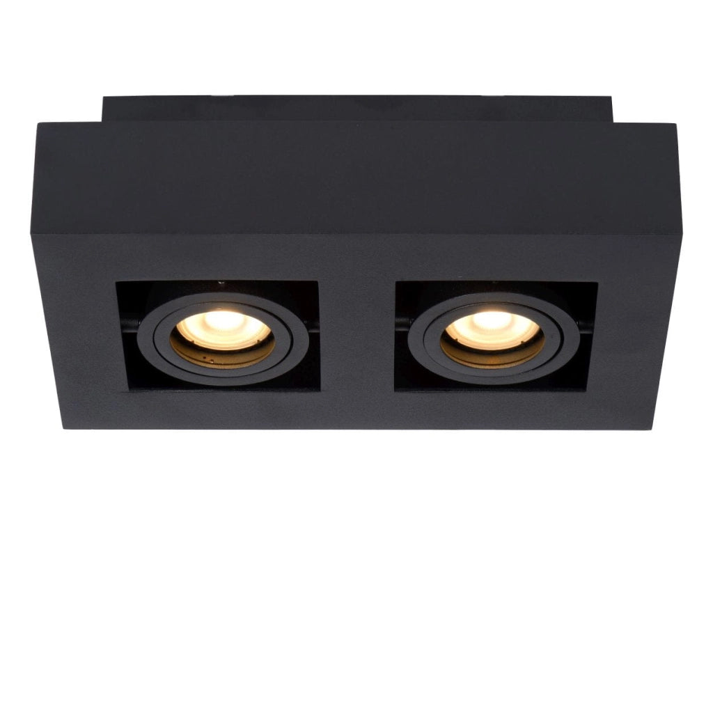 Lucide XIRAX faretto doppio da soffitto GU10 5W 3000K nero