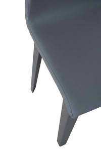 Sedia 40/44x42x86 cm Armida gambe Antracite in Similpelle Grigio