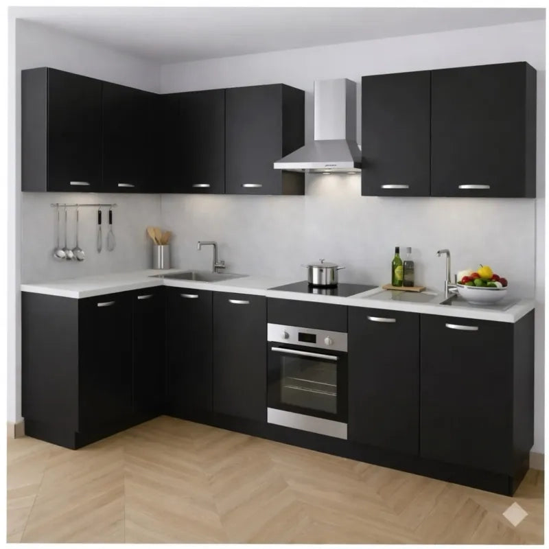 Mobile Base 60 Compreso Di Anta. H 72 Cm L 60 Cm P 55.5 Cm. Spedizione In Kit Nero