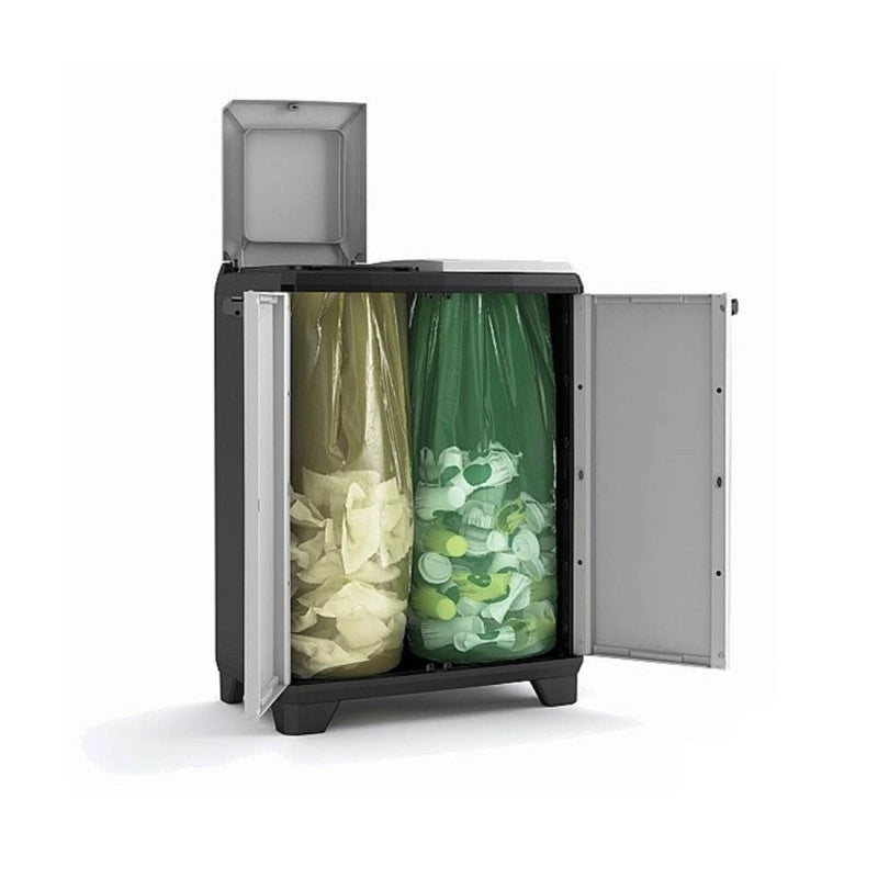 Armadio Keter Split Premium per raccolta rifiuti cm 68x39x92 h