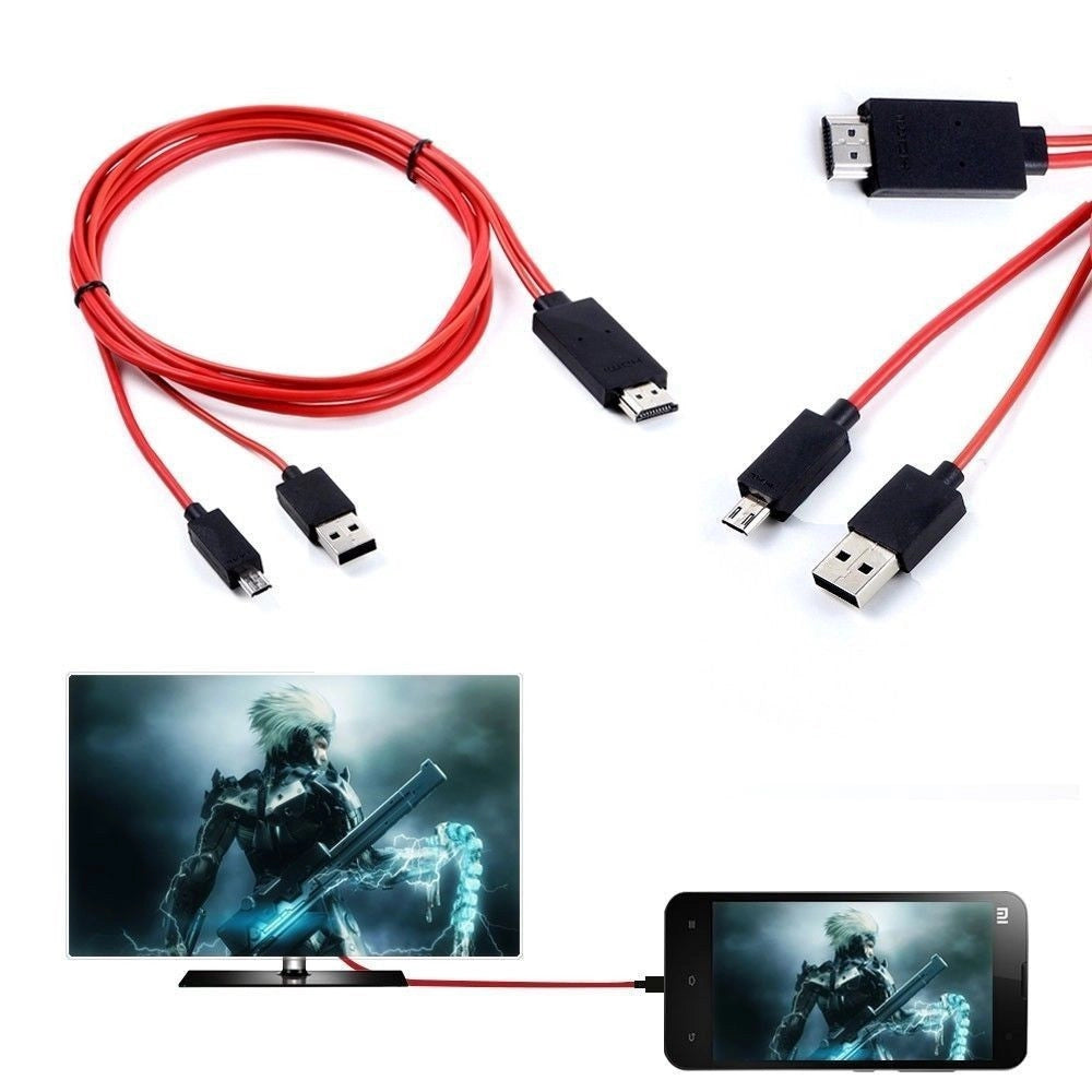 Trade Shop - Cavo Mhl Per Samsung Galaxy S3 S4 S5 Note 2 Note 3 Hd Micro Usb A Hdmi Hdtv -