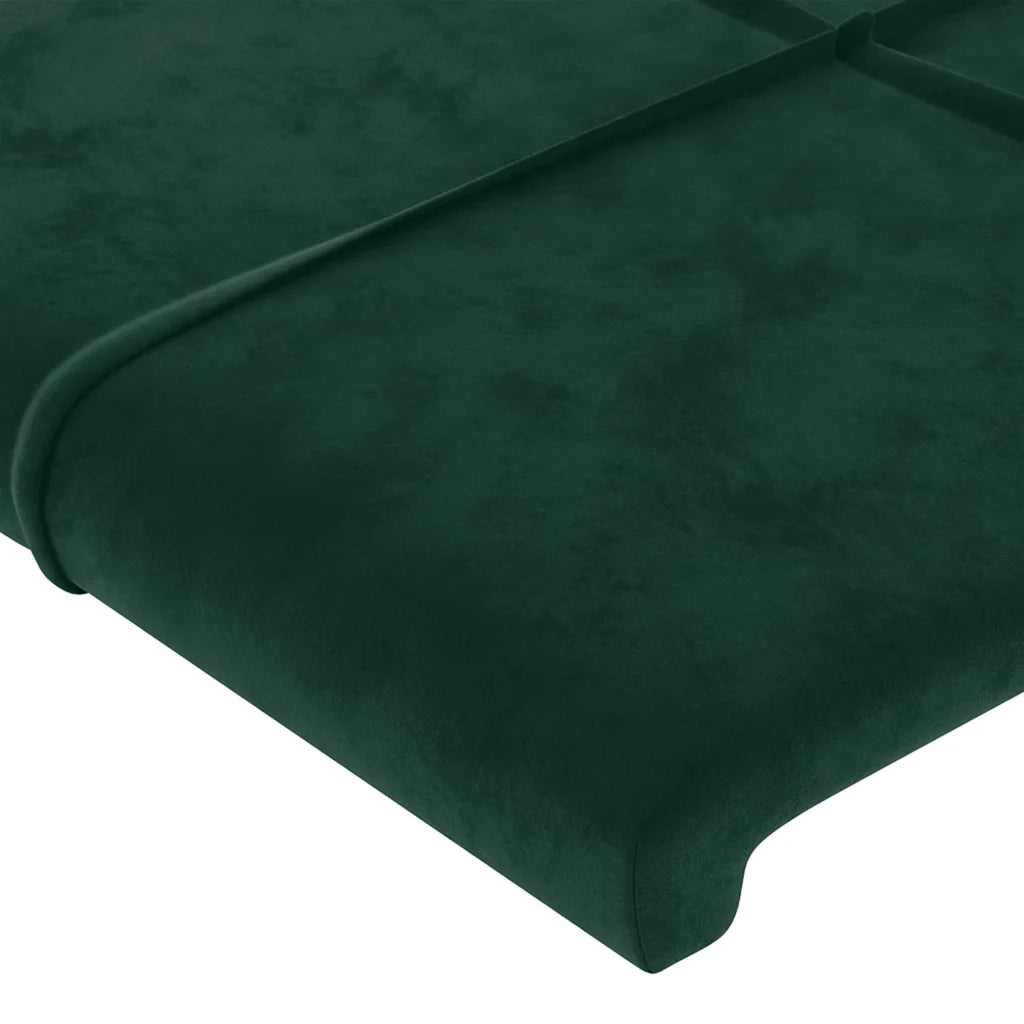 Testiera ad Orecchio Verde Scuro 83x23x118/128 cm in Velluto 3117989