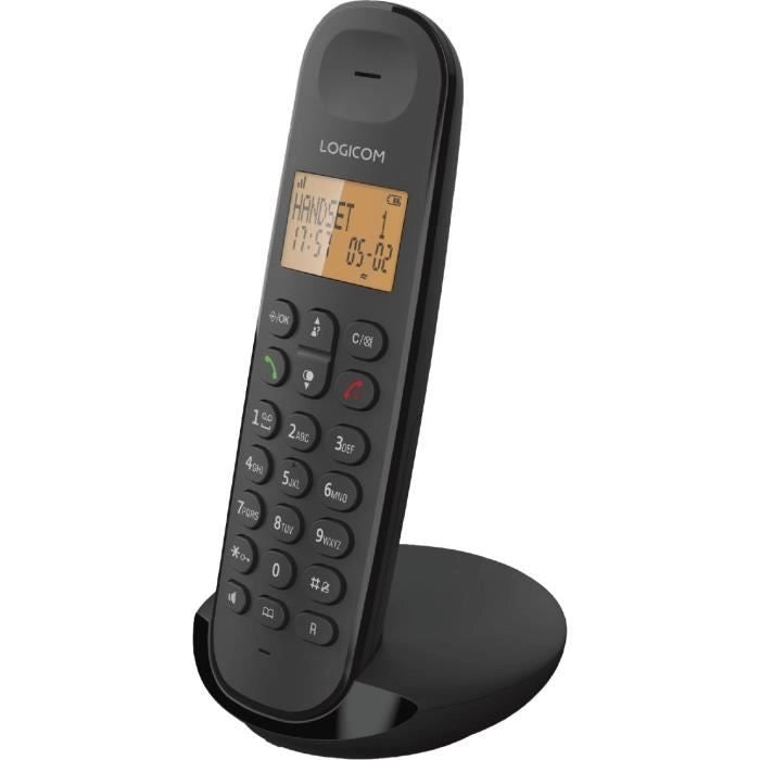 Telefono cordless fisso - LOGICOM - DECT ILOA 155T SOLO - Nero - Con segreteria telefonica