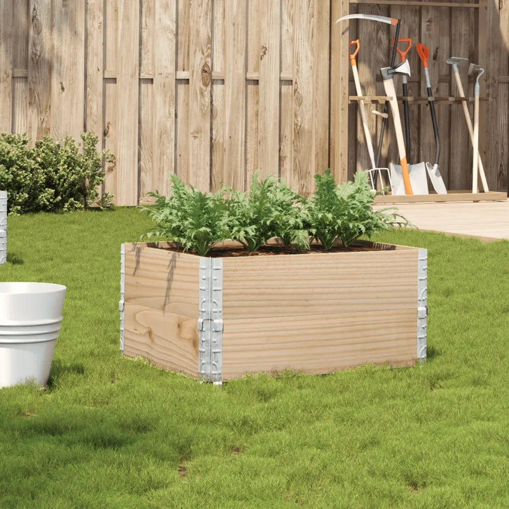 Fioriera | Cassetta per fiori | Vaso da Giardino 80x60 cm in Legno Massello di Pino
