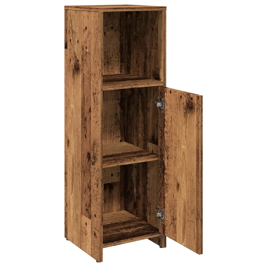 Mobile da Bagno Legno Antico 30x30x95 cm in Legno Multistrato