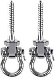 Hanger oscillante robusto in acciaio inossidabile 304 - 2 pezzi - Adatto per schiuse/yogamatte - Idoneo per uso interno/esterno - Incluso supporto di rullaggio