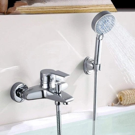 Furgone con doccia a mano, vasca da bagno classica, kit di installazione per vasca e bagno con 5 funzioni