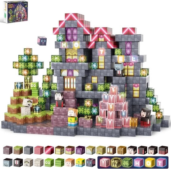 Costruzioni 198 pezzi - Blocchi magnetici per costruzioni - Giocattolo educativo - Gioco di costruzioni creativo - Gioco sensoriale - Regalo di compleanno per bambini - Set di costruzioni

Specifiche tecniche:
- 198 pezzi
- Blocchi magnetici