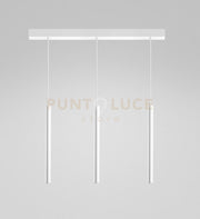 THALASSIA S/3P - SOSPENSIONE LINEARE IN ALLUMINIO COLORE BIANCO A LED 3 LUCI 3000K 1194LM 3X7W