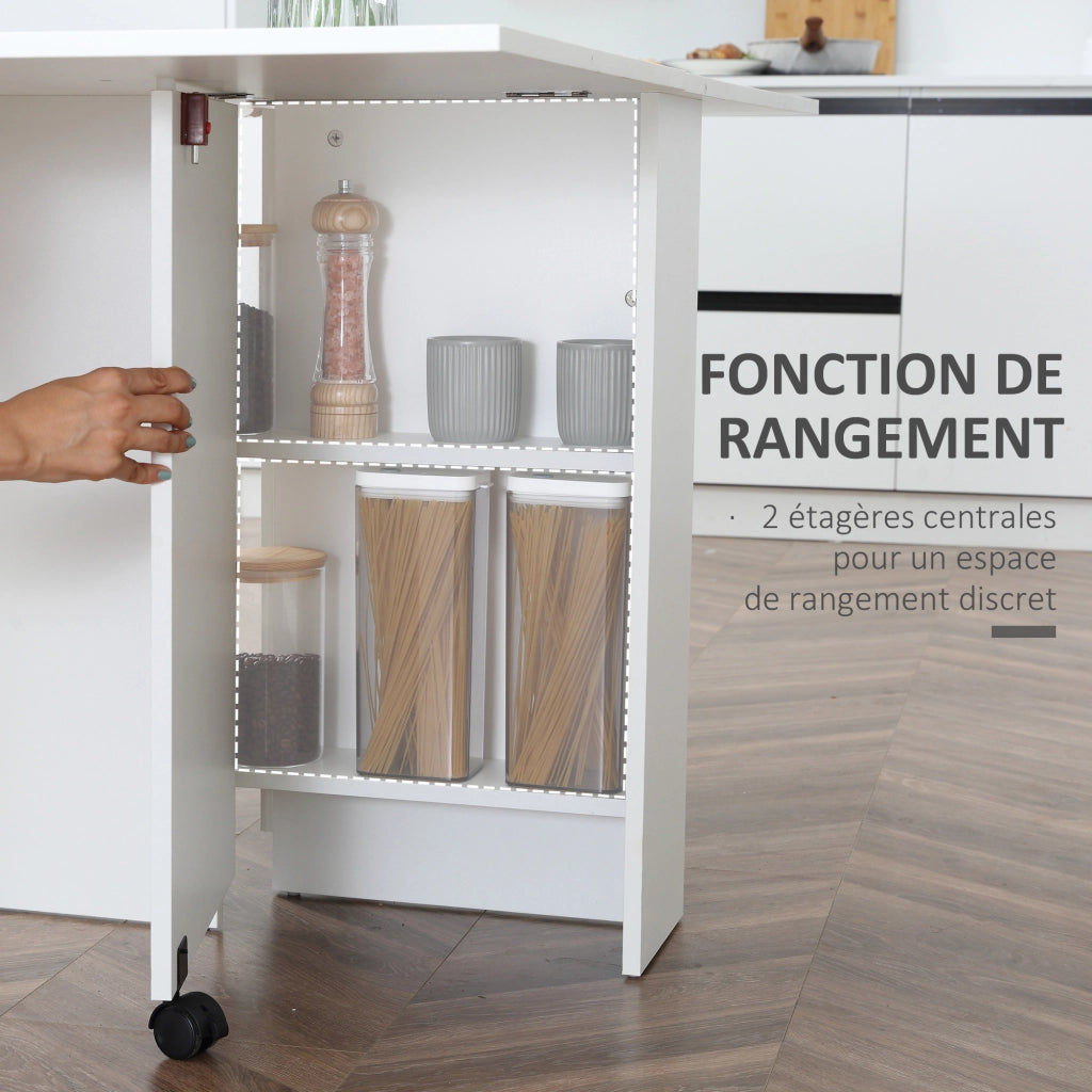 Tavolo pieghevole da pranzo ¨C zephmum ¨C bianco 75x140x74 cm
