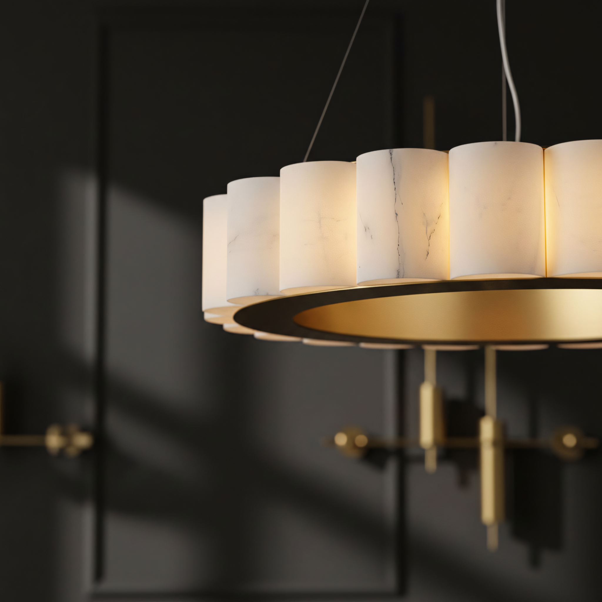 Lampada Da Soffitto App1801-cp 50 Cm Brush Gold