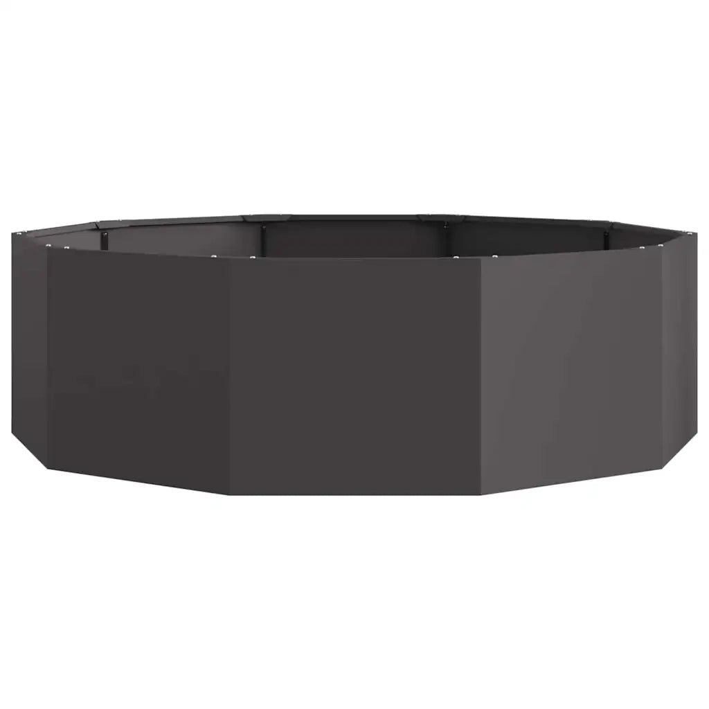 Fioriera Nero 120 x 120 x 35 cm Acciaio