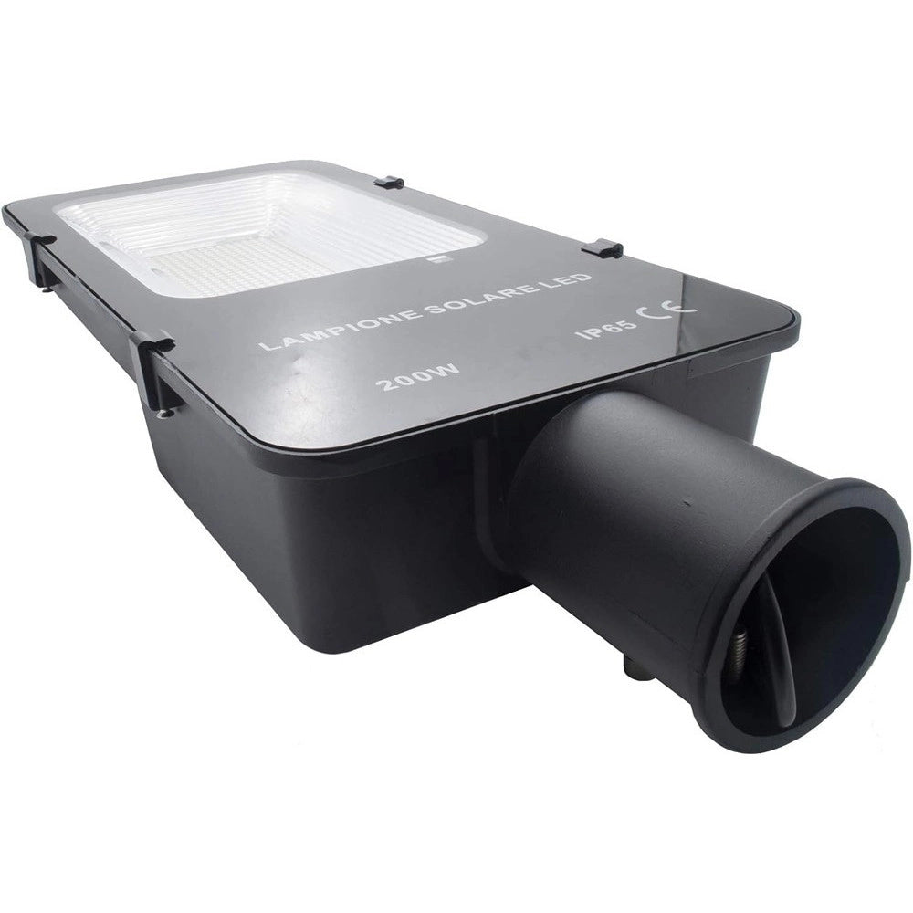 Trade Shop - Faro Stradale Lampione Solare Led 200watt Crepuscolare Dimmerabile Ip65 S03-200w -