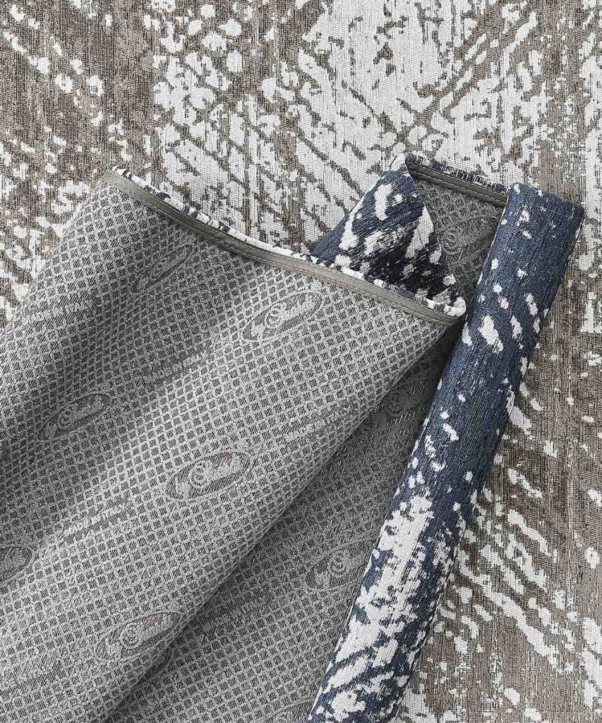 Tappeti Arredo ESSENZA NERO disegno moderno astratto contemporaneo, multiuso lavabile antiscivolo cm.65x110 (Coppia)