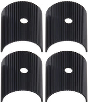 Adattore di sterzo per aumento di sterzo - 2 pezzi - in alluminio nero - riduttore per biciclette - compatibile con 25,4 mm a 31,8 mm