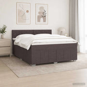 Letto box spring con materasso Marrone Scuro 140 x 200 cm 3452701