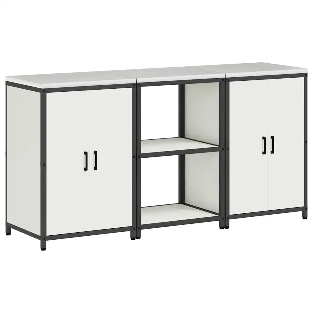 Set di Stoccaggio per Cucina con lo scaffale 3 pcs Bianco