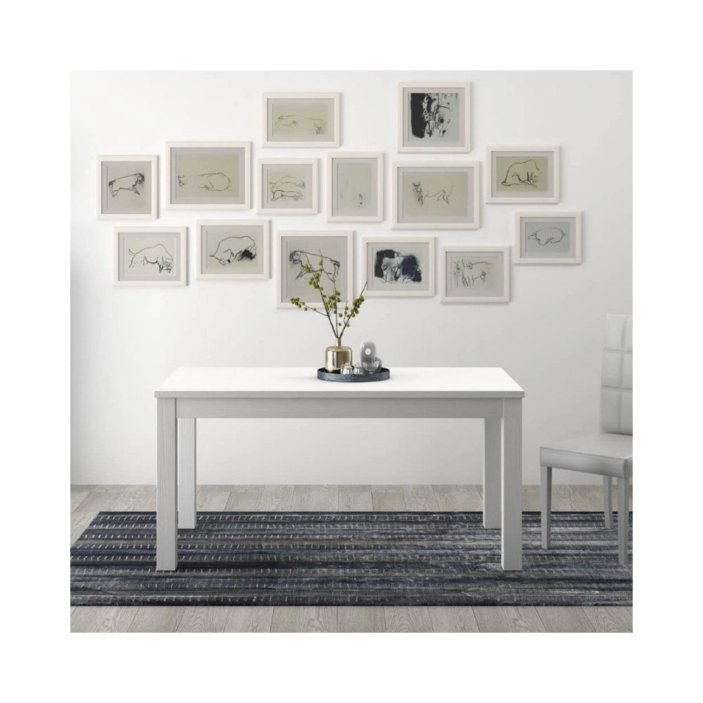Tavolo allungabile Firenze 120x80 colore bianco frassinato