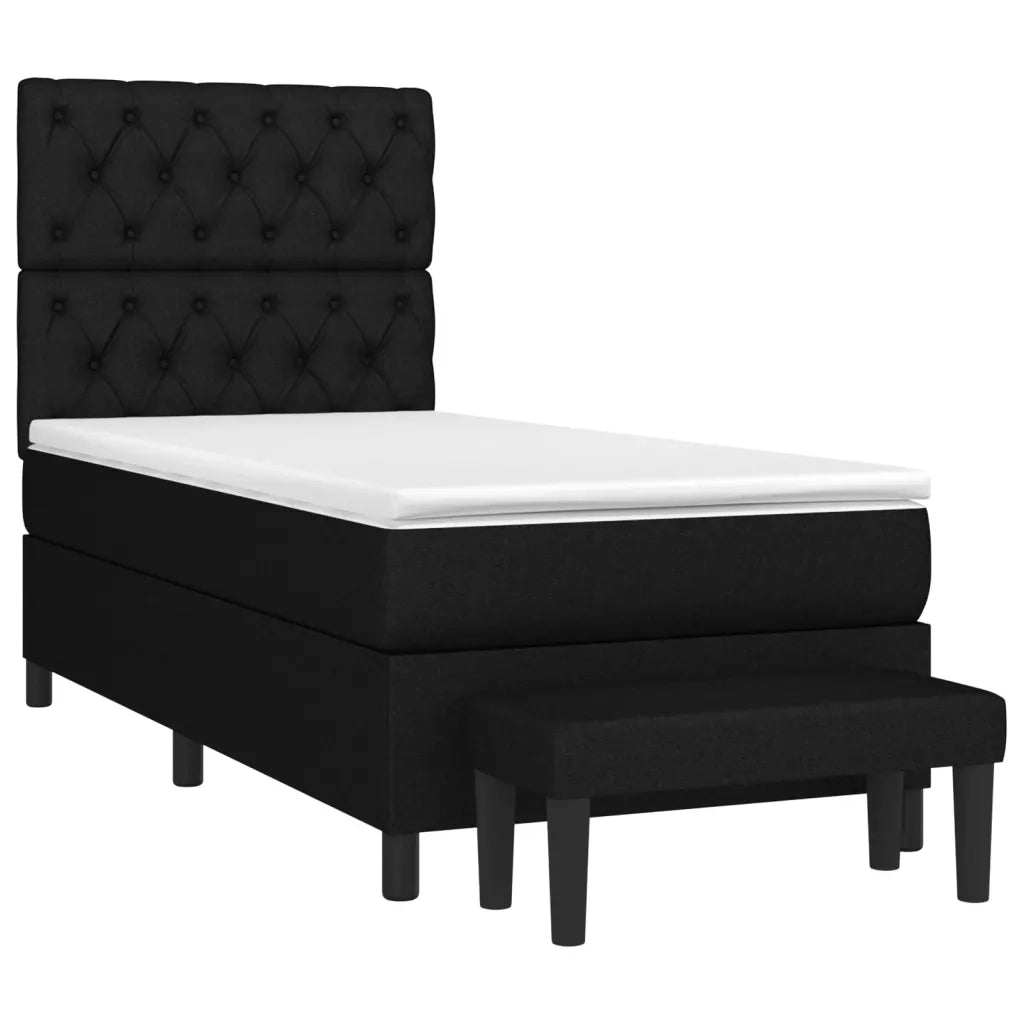 Giroletto a Molle con Materasso Nero 80x200 cm inTessuto 3136791