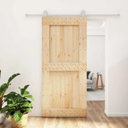Porta scorrevole Naturale e Bianco 95 x 210 cm 3445036
