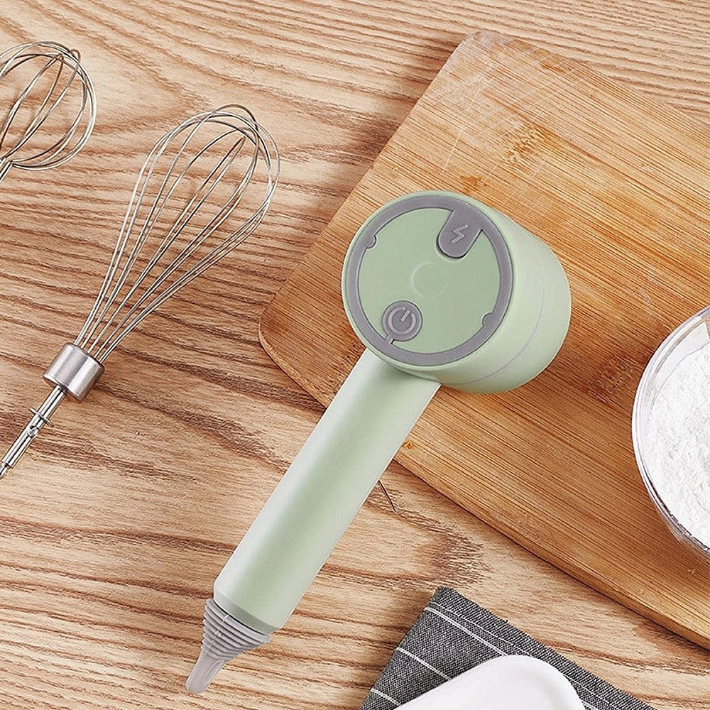 Trade Shop - Set Frullatore A Immersione In Acciaio Inox Portatile Per Preparazione Alimenti -