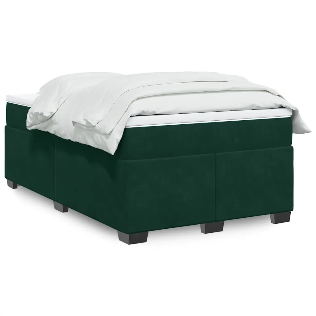 Giroletto a Molle con Materasso Verde Scuro 120x190 cm Velluto 3285272