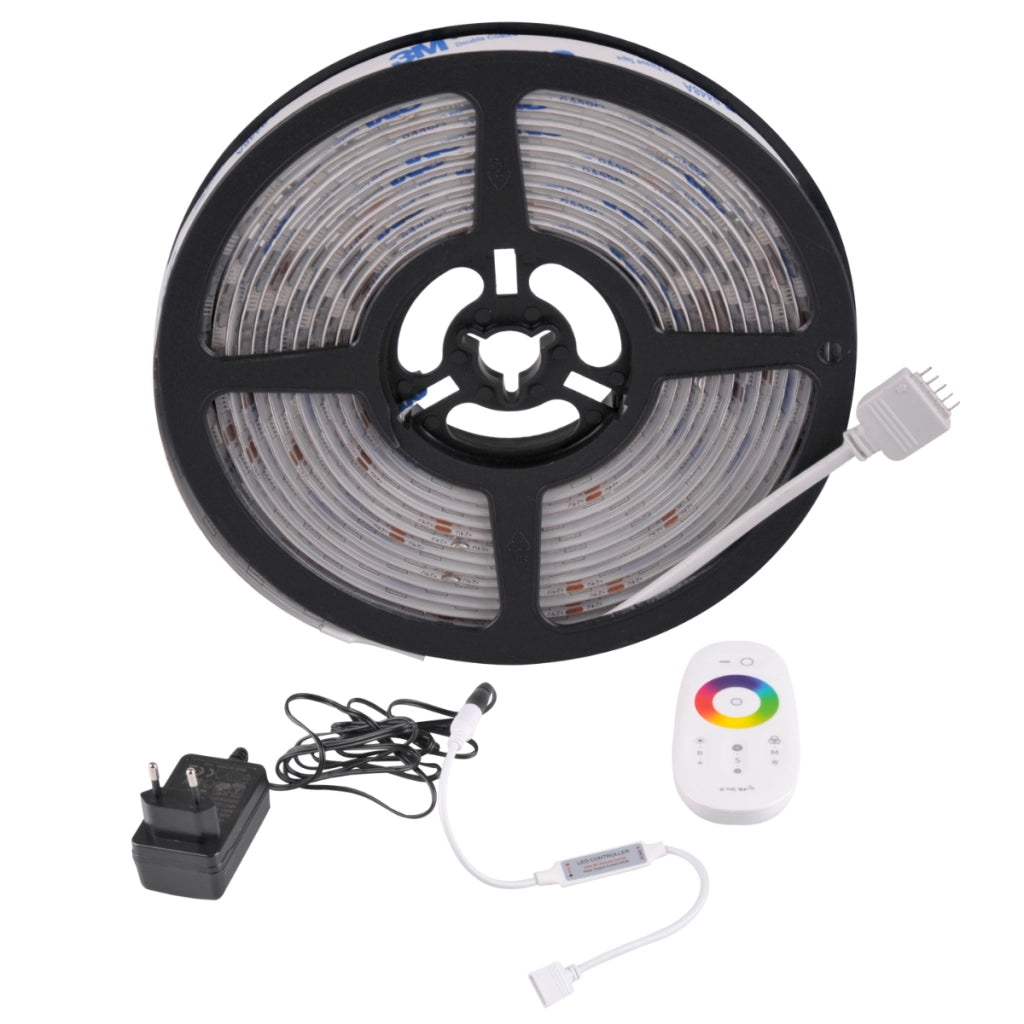 Kit striscia LED 3m 24V RGB+4000K IP65 telecomando Polux