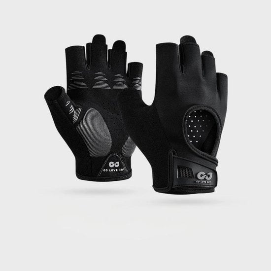 Maniche da ciclismo per donne - L - Amplitude della mano 9-10 cm - Circonferenza della mano 19-21 cm - Maniche da palestra - Allenamento con pesi - Bodybuilding Maniche a metà dita - Maniche sportive - Stile respiratorio