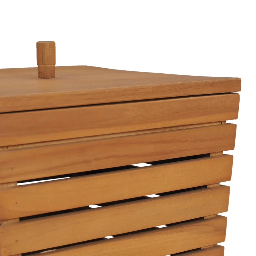 Cesto Portabiancheria 30x30x45 cm in Massello di Teak cod mxl 49650