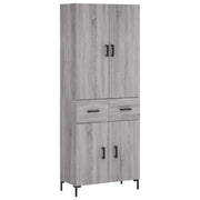 Credenza | Madia | Buffet da pranzo | Armadio da pranzo Grigio Sonoma 69,5x34x180 cm in Legno Multistrato