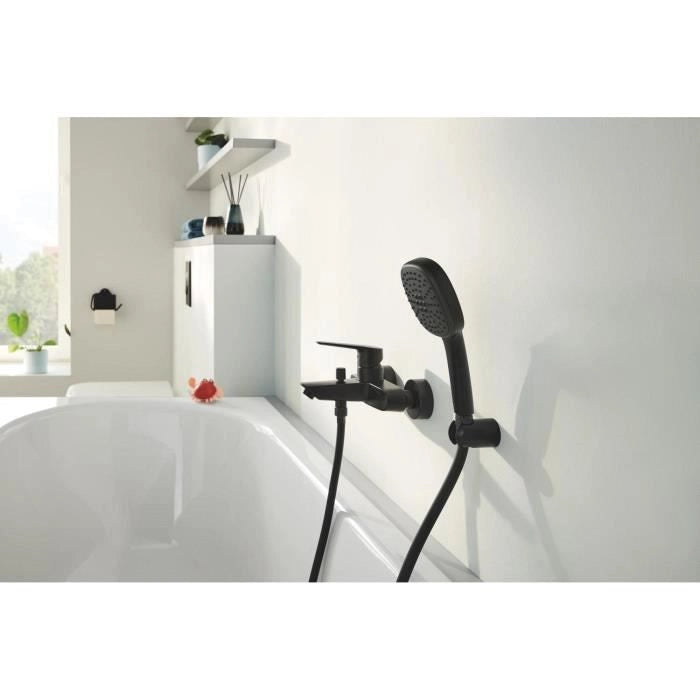 Soffione doccia - GROHE Vitalio Comfort 110 263972431 - 2 getti (Pioggia/Stimolante) - Selezione facile - Risparmio idrico - Nero opaco