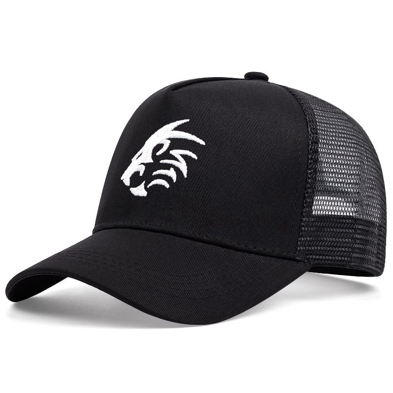 Cappellino da baseball nero con testa di tigre