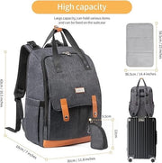 Borsa per Bambini, Borsa per Maternità, Borsa con Asciugamano e Portafustella, Impermeabile, Grande Capacità Borsa per Genitori (Nero)