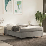 Struttura Letto a Rete a Molle-Giroletto Grigio Chiaro 140x190 cm Velluto 154175