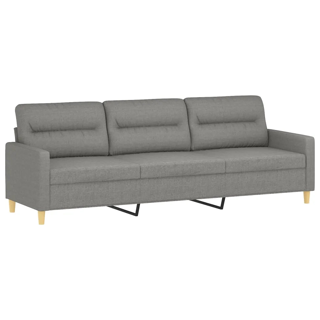 Divano a 3 Posti Grigio Scuro 210 cm in Tessuto 348808