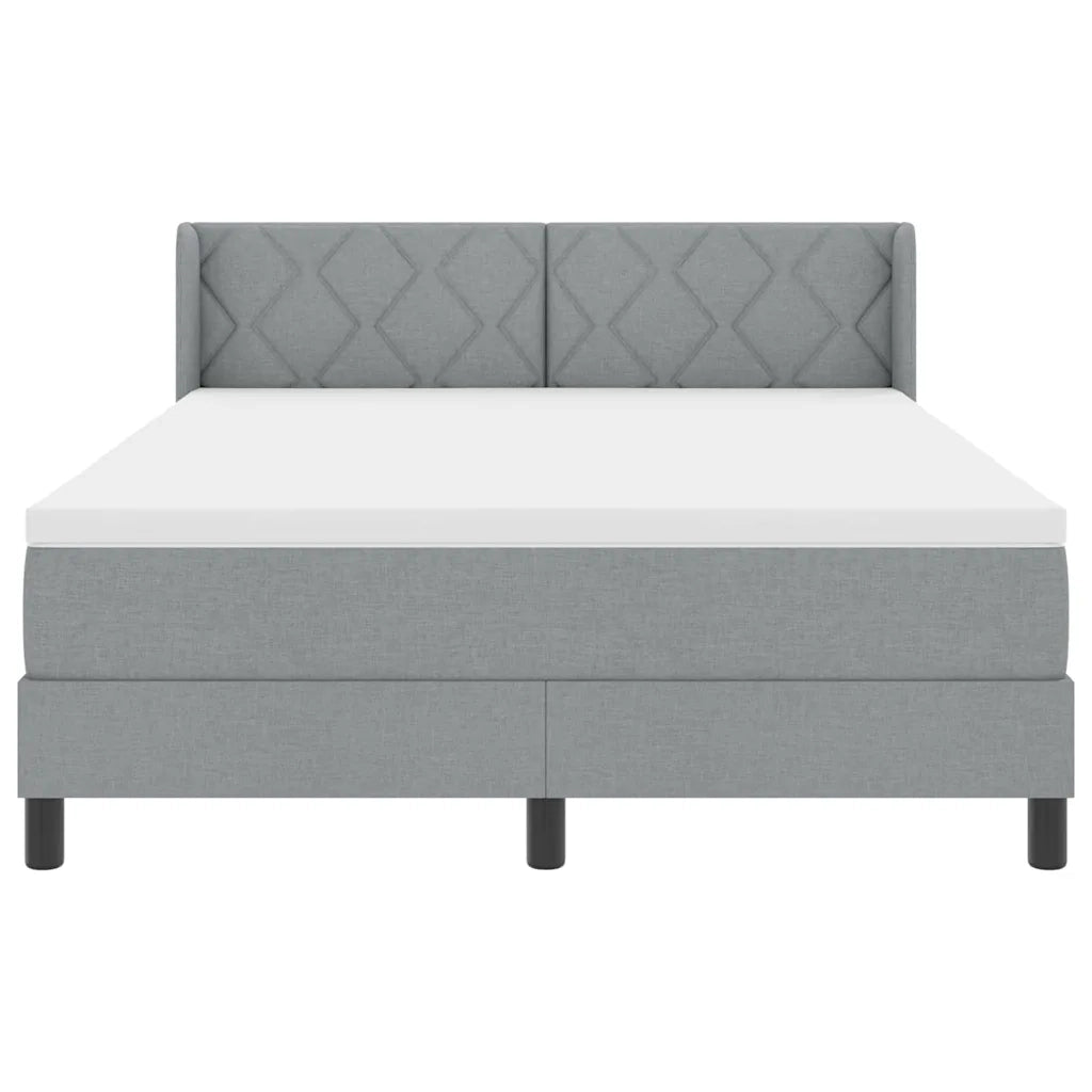 Letto a molle con testiera Grigio chiaro 200 x 160 cm Tessuto 3341174