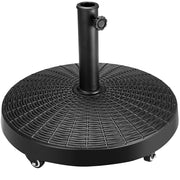 Base Ombrellone in Resina da Giardino Peso 25 kg Supporto per Ombrelloni 38/48mm
