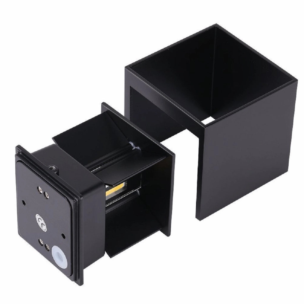 Applique cubo LED 40W doppio fascio luce esterni IP65 applique orientabile facciata ingresso giardino 4000 lumen 230V NERO 4000K