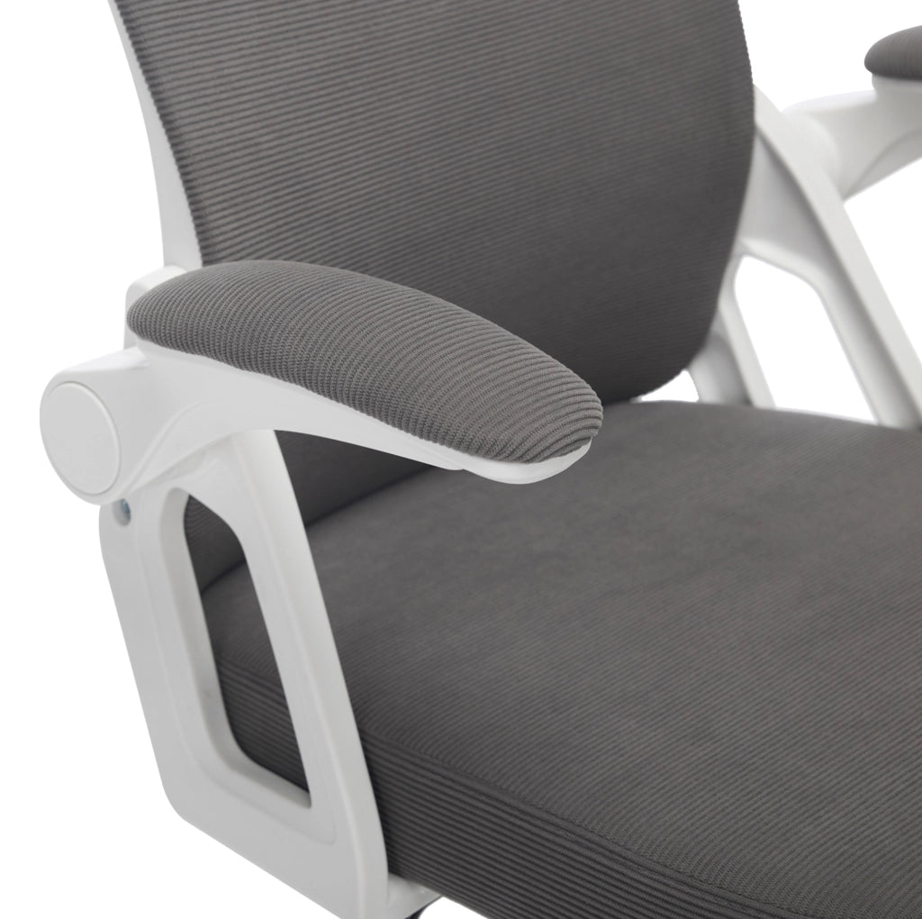 Sedia da ufficio ergonomica con schienale in rete grigia