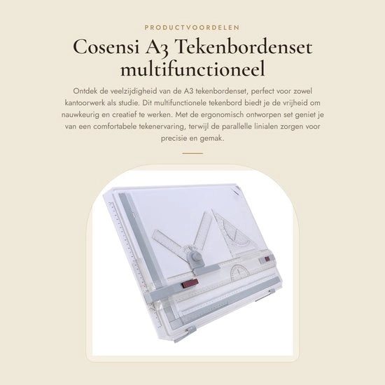 Tavolo da disegno A3 - Set di tavolo da disegno ergonomico - Tavolo da disegno magnetico - Tavolo da disegno per bambini - Linee parallele - Protezione per gli occhi - Tavolo da disegno con piatto